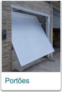 Portao basculante de aluminio